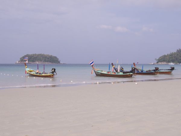 Long tail boats on Kata Beach