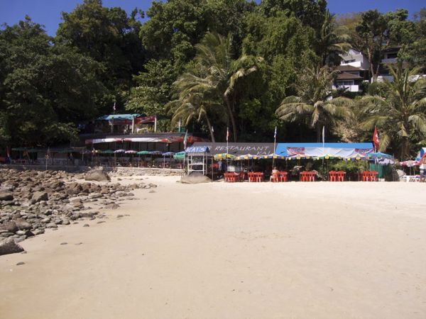Restaurants at the north end of Karon Beach