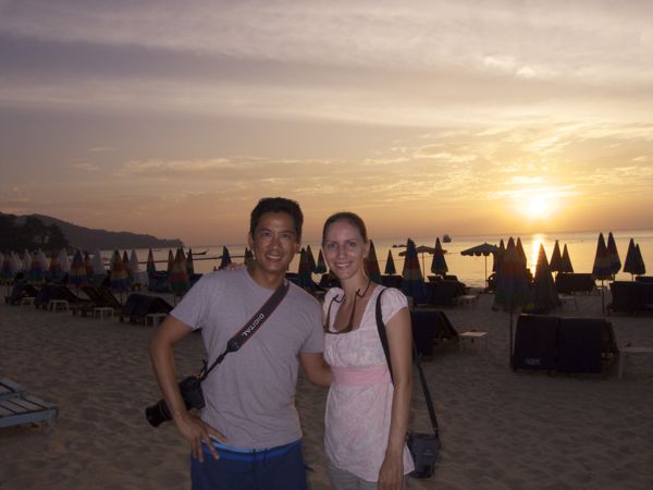 Us at sunset at Surin Beach