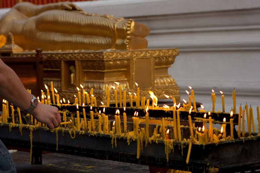 Candles at Wat Phra That Doi Suthep