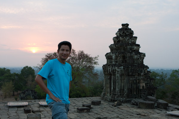 George at Phnom Bakheng at sunrise