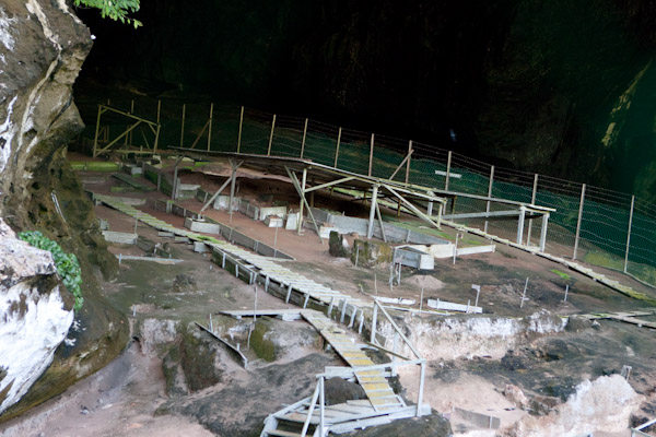 Archeological site at the Great Cave, Sarawak