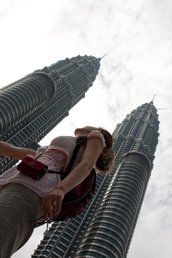 Heidi with Petronas Towers in the background