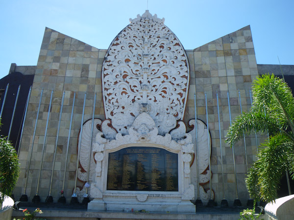 Memorial to the victims of the Bali Bombing