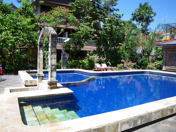 Swimming pool at Mastapa Garden Hotel- quite refreshing!