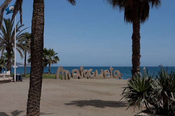 Malagueta Beach in Malaga, Spain