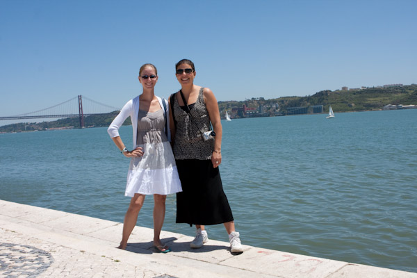 Heidi and Mariana near the River, Lisbon