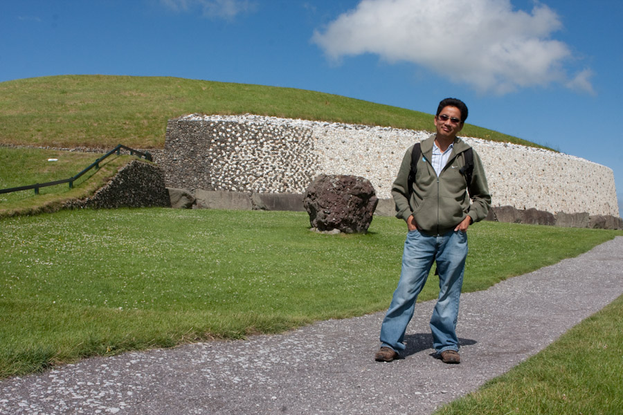 George at Newgrange, Ireland