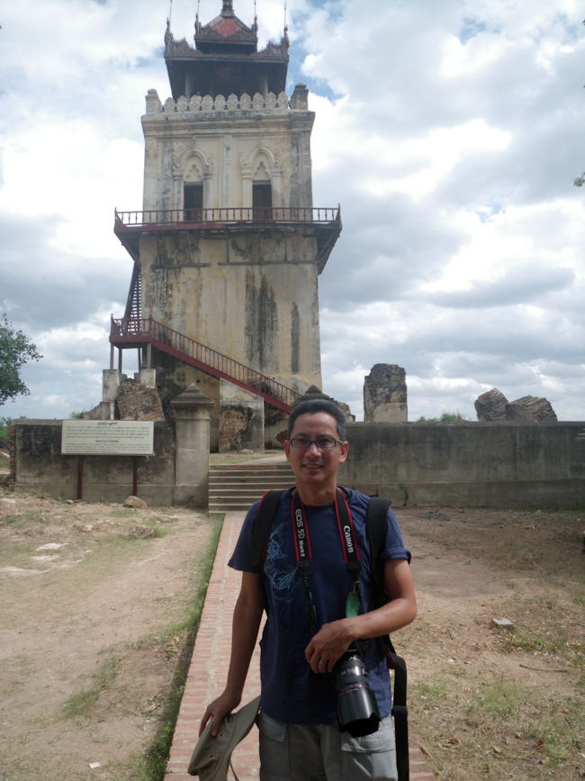 George with the Leaning Tower of Inwa