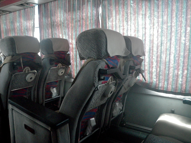 Seats in the Bus from Mandalay to Hsipaw