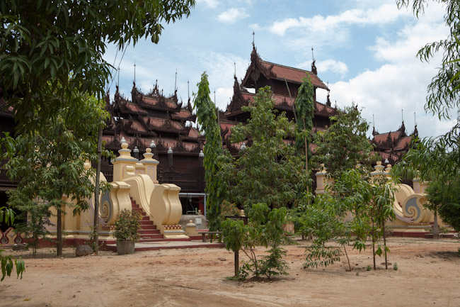 Outside Shwe In Bin Kyaung Teak Monastery
