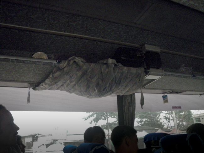 Covering the AC Vents with the Curtains Once the Bus got Cold at Night