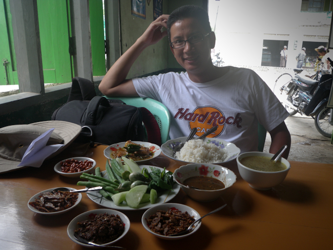 George Relaxing at Lunch in Nyaung Shwe