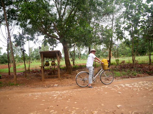 George Bicycling to Kaung Daing Village (Tofu Village)