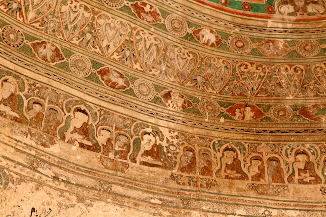 Painting Inside the Shin-Phyu-Shin Monastery Complex, Bagan