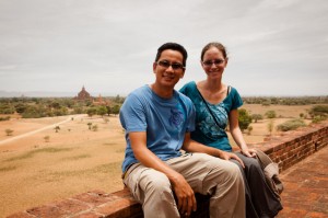 George and Heidi on Pya-tha-da Temple, Bagan