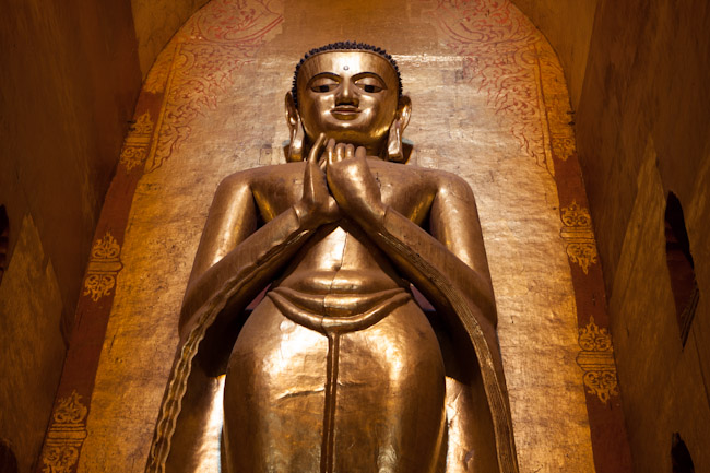 Buddha Image Inside Ananda Temple Frowning