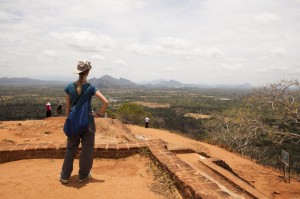 Heidi Enjoying the View from the Top of Sigiriya Rock